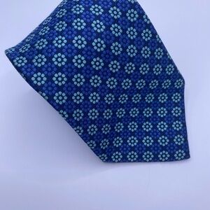 Grant Thomas Blue and Green Patterned Men's Tie